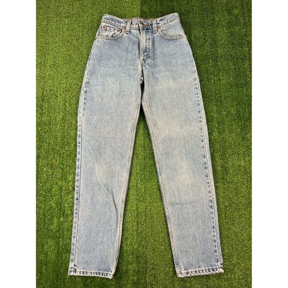 Vintage Levis 550 Relaxed Fit Tapered 2002 Jeans Light Wash High Rise Denim W27